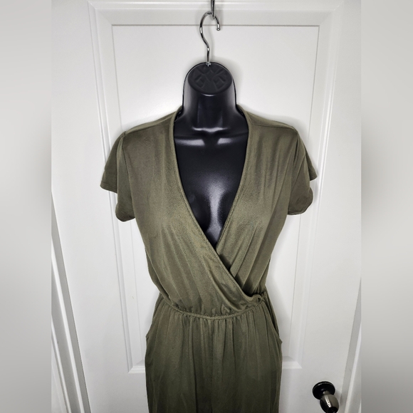 Women's Olive Green Romper - Picture 2 of 8